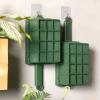 Patelai 12 Pieces Floral Foam Cage Floral Foam for Fresh Flower Arrangement with Handle Rectangle Foam Blocks for Wedding Party Artificial Fresh Flowers, 12.4 x 3.35 x 5.12 Inch, Green view 4
