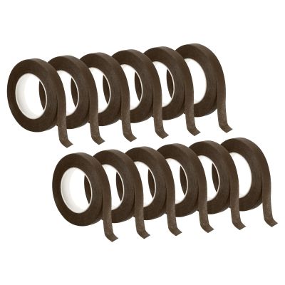 PATIKIL 30 Yard Floral Tapes, 12 Roll Florist Tape Crepe Paper Flowers Bouquets Tapes Waterproof for Bouquet Stem Wrapping, Dark Brown (27 Meters)