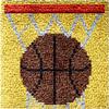 Yglnden Latch Hook Kit Rug DIY Throw Cover Crochet Needlework Printed Canvas Decor for Adults (Basketball A:30x30cm/12 X12) view 1
