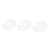 EXCEART 3pcs Acrylic Paint Palette Elliptical Shape for Art Craft Painting Non-Porous Easy to Clean Comfortable Thumb for Long Use Suitable for Boys and Girls Craftsmen Professionals view 1