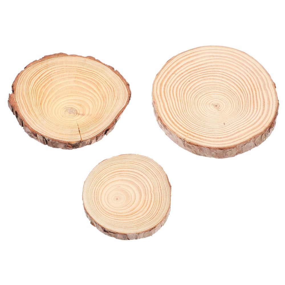 EXCEART 3pcs Pine Wood Coasters Desk Coasters for Coffee for Table Heat Insulated Cup Pads