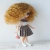 JD738 9-10inch 10-11inch Mid Length Messy Baby Curly Soft Wave Combed Mohair Doll Wig (10-11inch, Ginger Brown #49) view 2