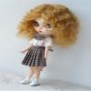 JD738 9-10inch 10-11inch Mid Length Messy Baby Curly Soft Wave Combed Mohair Doll Wig (10-11inch, Ginger Brown #49) view 3