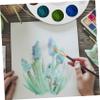 EXCEART 10pcs Paint Set with Nylon Brushes and Palette for Acrylic Oil and Watercolor Painting for Artists and Boys and Girls Includes Practical Color Mixing Tray view 3