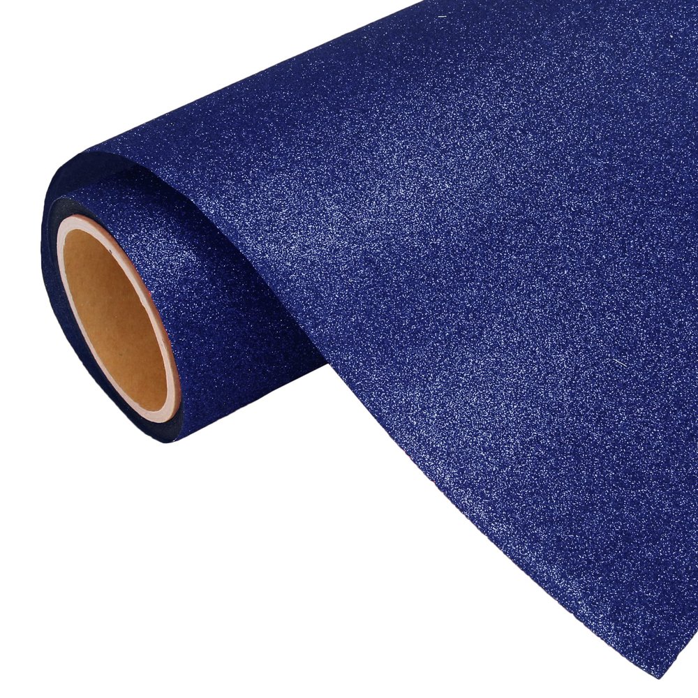 10 Yard x 20" Roll Threadart Glitter Royal Blue Heat Transfer Vinyl Film HTV | Glitter Colors | Compatible Home & Large Format Cutters