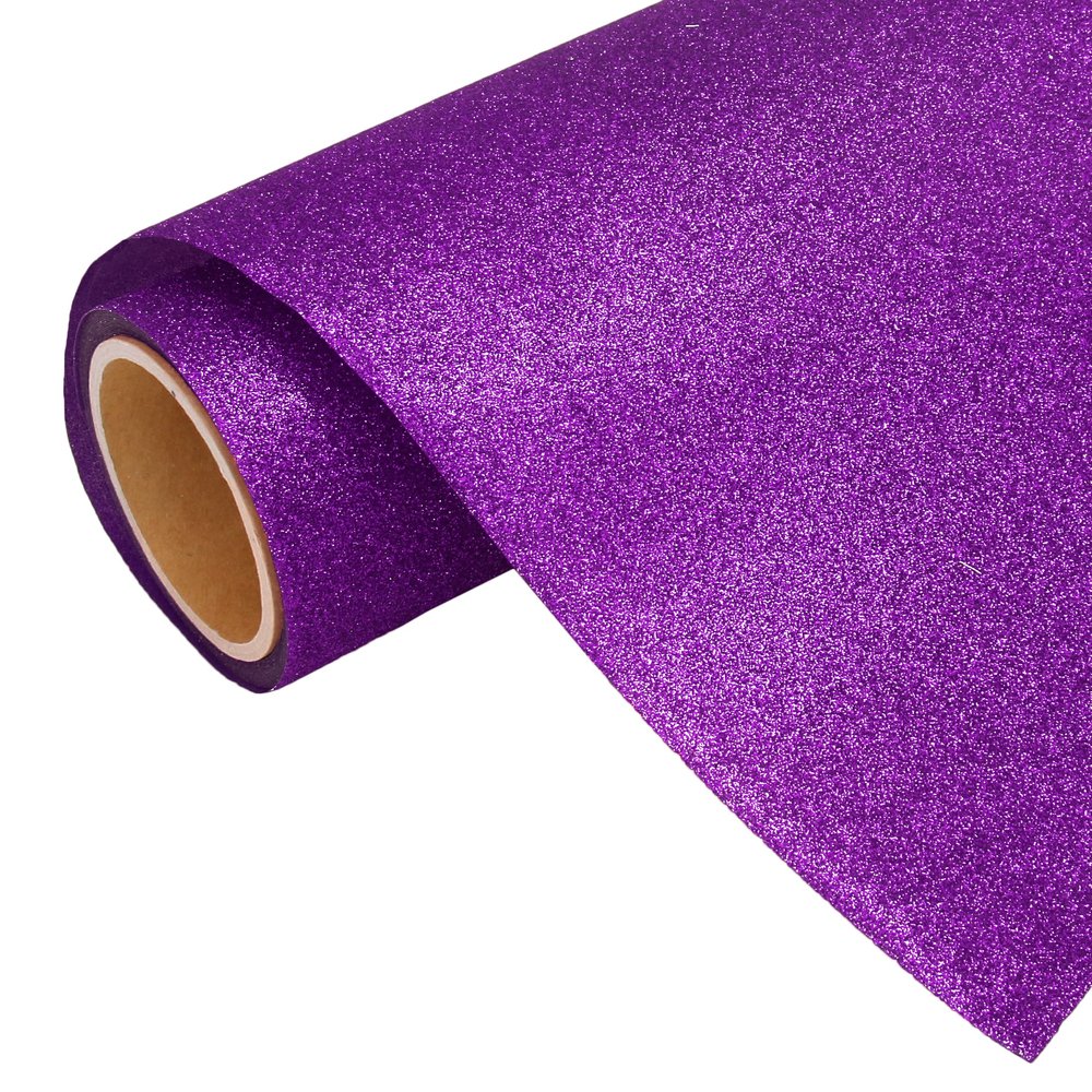 10 Yard x 20" Roll Threadart Glitter Violet Heat Transfer Vinyl Film HTV | Glitter Colors | Compatible Home & Large Format Cutters