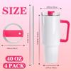 DS 4 Pack Sublimation Tumblers 40 OZ with Handle Blank Insulated Large Tumbler Bulk, Coffee Travel Cups Stainless Steel Travel Mug for Diy Craft Heat Press Print view 2