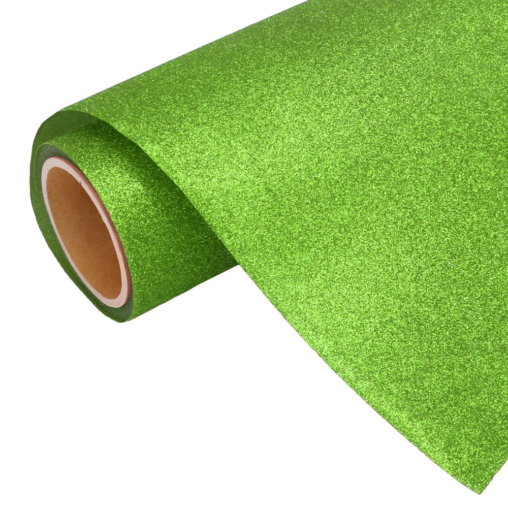3 Yard x 20" Roll Threadart Glitter Lt Green Heat Transfer Vinyl Film HTV | Glitter Colors | Compatible Home & Large Format Cutters