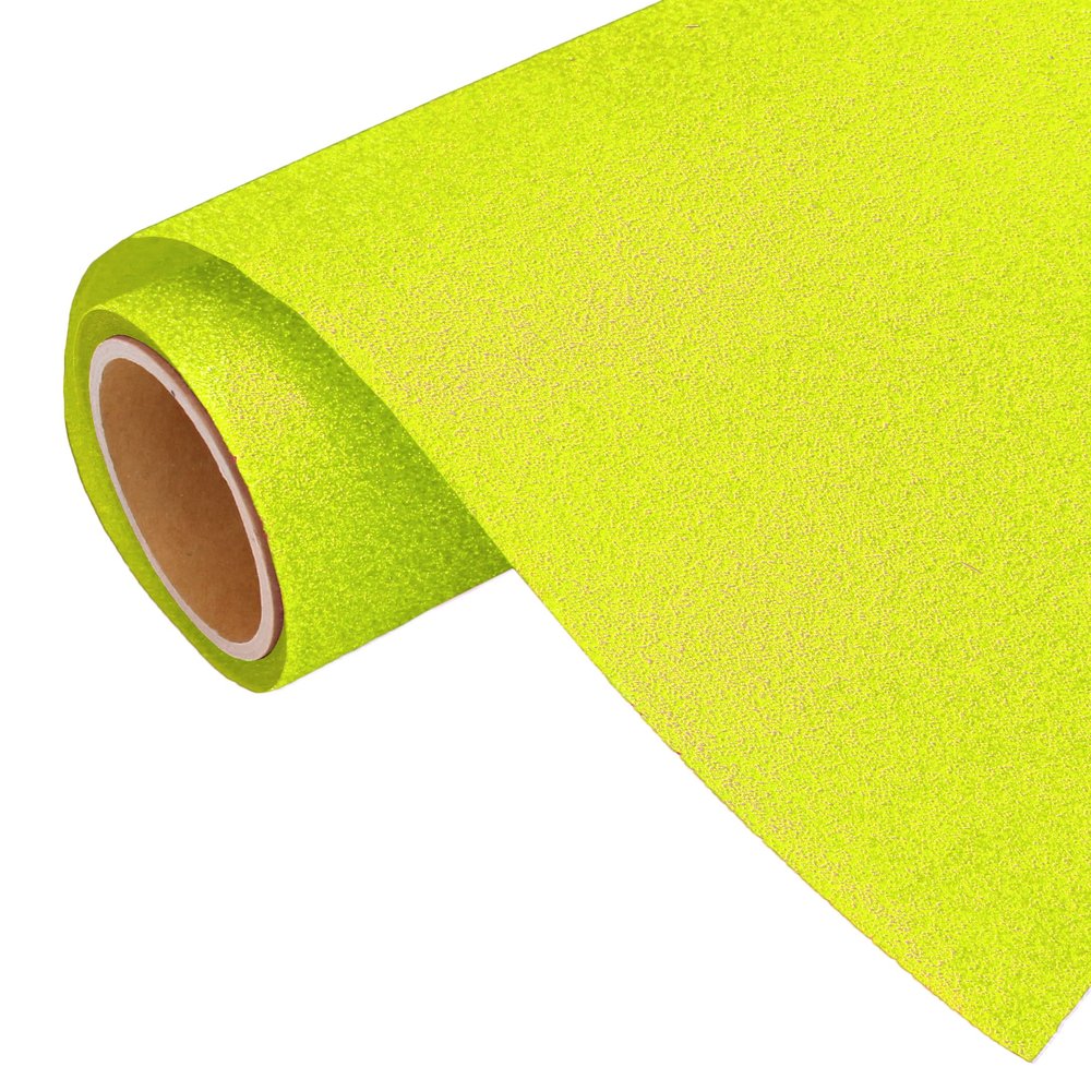 10 Yard x 20" Roll Threadart Glitter Neon Rainbow Yellow Heat Transfer Vinyl Film HTV | Glitter Colors | Compatible Home & Large Format Cutters