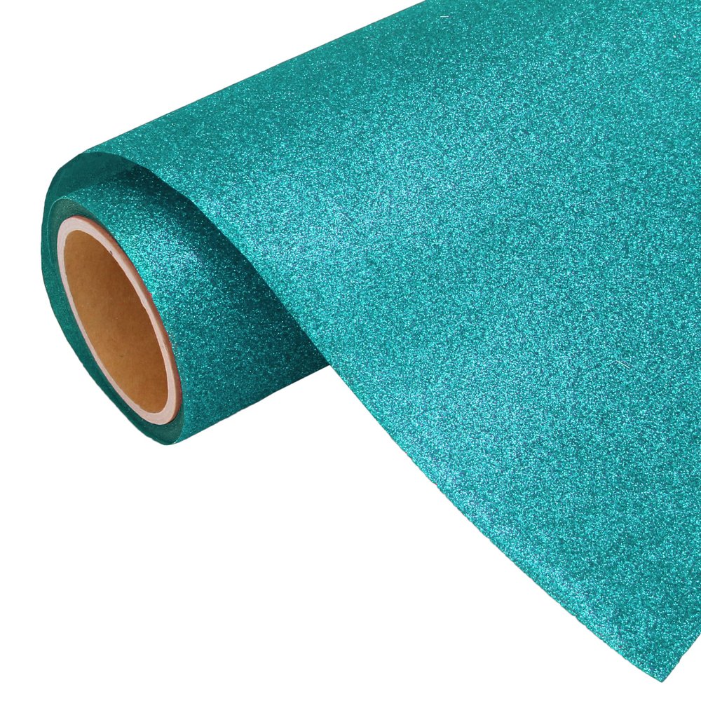3 Yard x 20" Roll Threadart Glitter Sky Blue Heat Transfer Vinyl Film HTV | Glitter Colors | Compatible Home & Large Format Cutters
