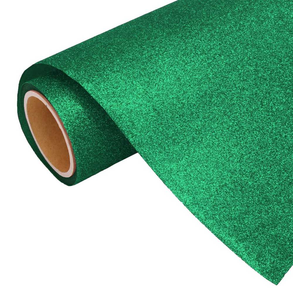 10 Yard x 20" Roll Threadart Glitter Green Heat Transfer Vinyl Film HTV | Glitter Colors | Compatible Home & Large Format Cutters