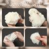Newwiee Clean Wool Batting Stuffing for Stuffed Animals Roving Wool Felting Filler for Crafts Needle Cushions Pillow Knitted Stuffed Toys Animals Blending and Dryer Balls, Natural White(2.2 lb) view 3