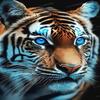 RMSGOZO Fluorescent Blue-Eyed Tiger Diamond Painting - Animal Diamond Art Kits for Adults, Full Round Gemstone Crystal Cross Stitch Kit, for Wall Decor & Club Decor (12 X 12 Inch) view 1