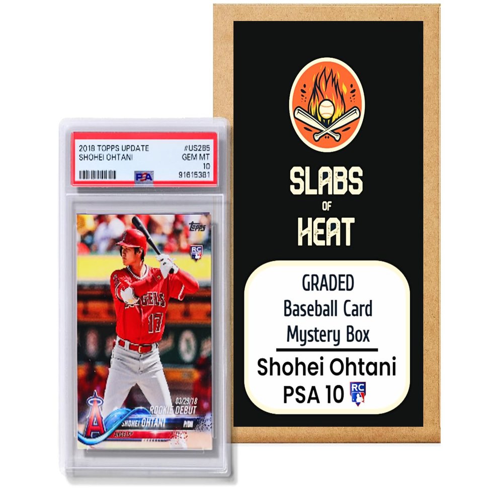 ONE Guaranteed PSA 10 Shohei Ohtani 2018 Rookie RC CardIdeal Gift for Collectors & Baseball FansGraded Baseball Card Gift Box - SHOHEI OHTANI PSA 10 Rookie Edition