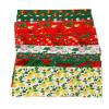 10 Pieces Christmas Fabric Bundles Sewing Quilting Craft Multi Color Cotton Patchwork Christmas Bells Tree Printing Fabric for DIY Dress Apron Party Supplies view 1