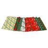 10 Pieces Christmas Fabric Bundles Sewing Quilting Craft Multi Color Cotton Patchwork Christmas Bells Tree Printing Fabric for DIY Dress Apron Party Supplies view 2