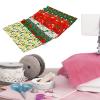 10 Pieces Christmas Fabric Bundles Sewing Quilting Craft Multi Color Cotton Patchwork Christmas Bells Tree Printing Fabric for DIY Dress Apron Party Supplies view 3