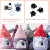 TOAOB 4 Sets 25mm Safety Eyes Glitter Safety Eyes with Washers and Eyelashes for Amigurumis Silver Plastic Craft Crochet Eyes for DIY Puppet Stuffed Animals Doll Making view 3