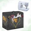 Mintulipy Sewing Machine Cover Dust Cover with Essentials Pockets Suitable for Most Standard Sewing Machine Sunflower Butterfly Machine Washable Fabric Portable view 3