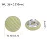 HARFINGTON 10pcs 16L Fabric Cloth Covered Button 10mm Metal Shank Round Sewing Buttons for Suits Dress Blouses, Light Green view 2