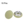 HARFINGTON 10pcs 16L Fabric Cloth Covered Button 10mm Metal Shank Round Sewing Buttons for Suits Dress Blouses, Light Green view 3