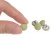 HARFINGTON 10pcs 16L Fabric Cloth Covered Button 10mm Metal Shank Round Sewing Buttons for Suits Dress Blouses, Light Green view 4