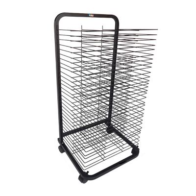 JLXJYS Classroom Art Drying Rack, Mobile Painting Drying Rack with 20/25 Shelves, Paper Oil Painting Display Rack for Artwork, Schools, Art Studios (Size : 25 Tiers)