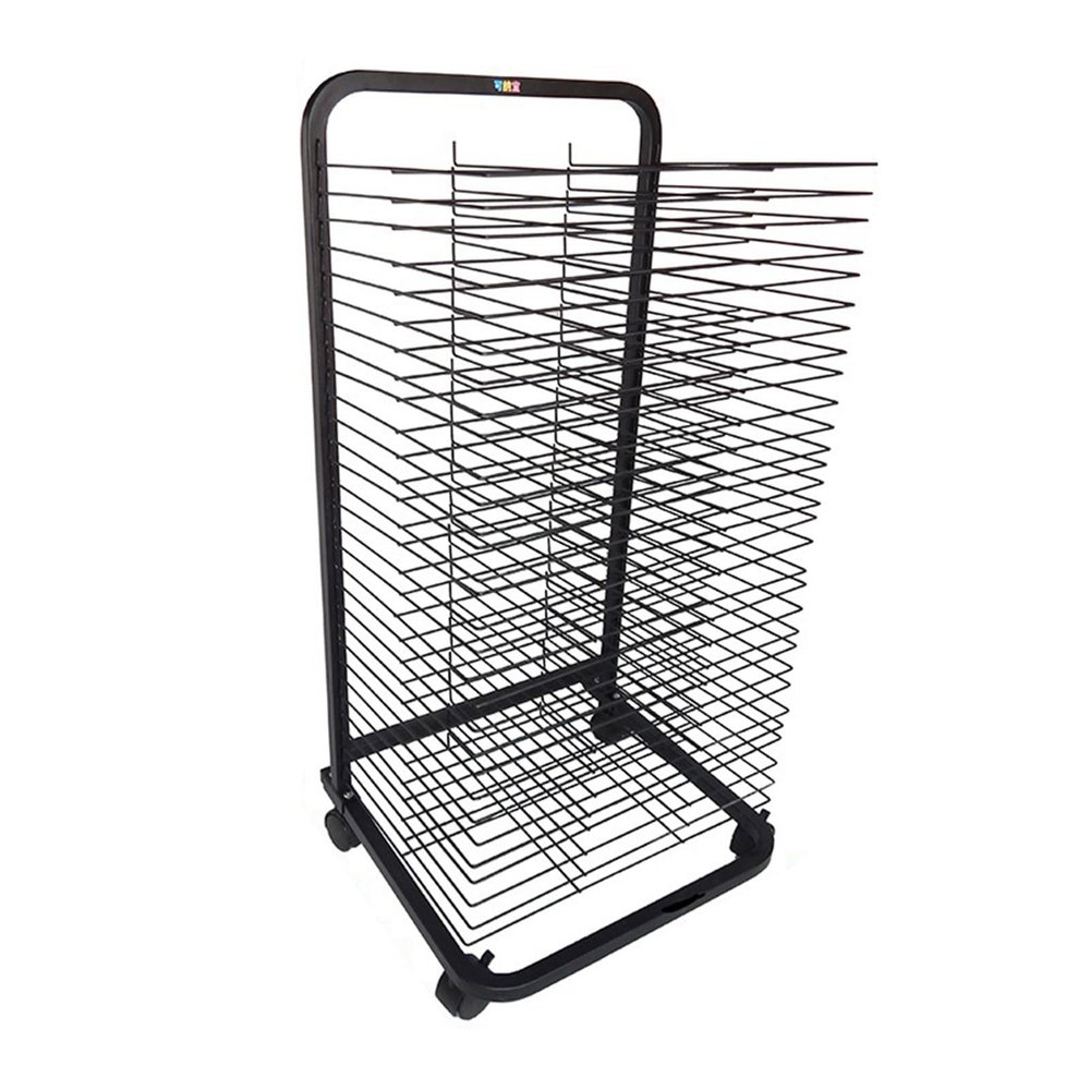 JLXJYS Classroom Art Drying Rack, Mobile Painting Drying Rack with 20/25 Shelves, Paper Oil Painting Display Rack for Artwork, Schools, Art Studios (Size : 25 Tiers)