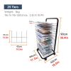 JLXJYS Classroom Art Drying Rack, Mobile Painting Drying Rack with 20/25 Shelves, Paper Oil Painting Display Rack for Artwork, Schools, Art Studios (Size : 25 Tiers) view 3