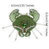 2pcs Crab Lobster Embroidered Beaded Patch Animals Sea World Ocean Series Sew on Emblem Badge DIY Beaded Rhinestones Appliques (Q) view 2