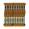 Pack of 12 Double Mercerized Variegated Embroidery Floss Pure Cotton Cross Stitch Threads, Gold Brown view 1