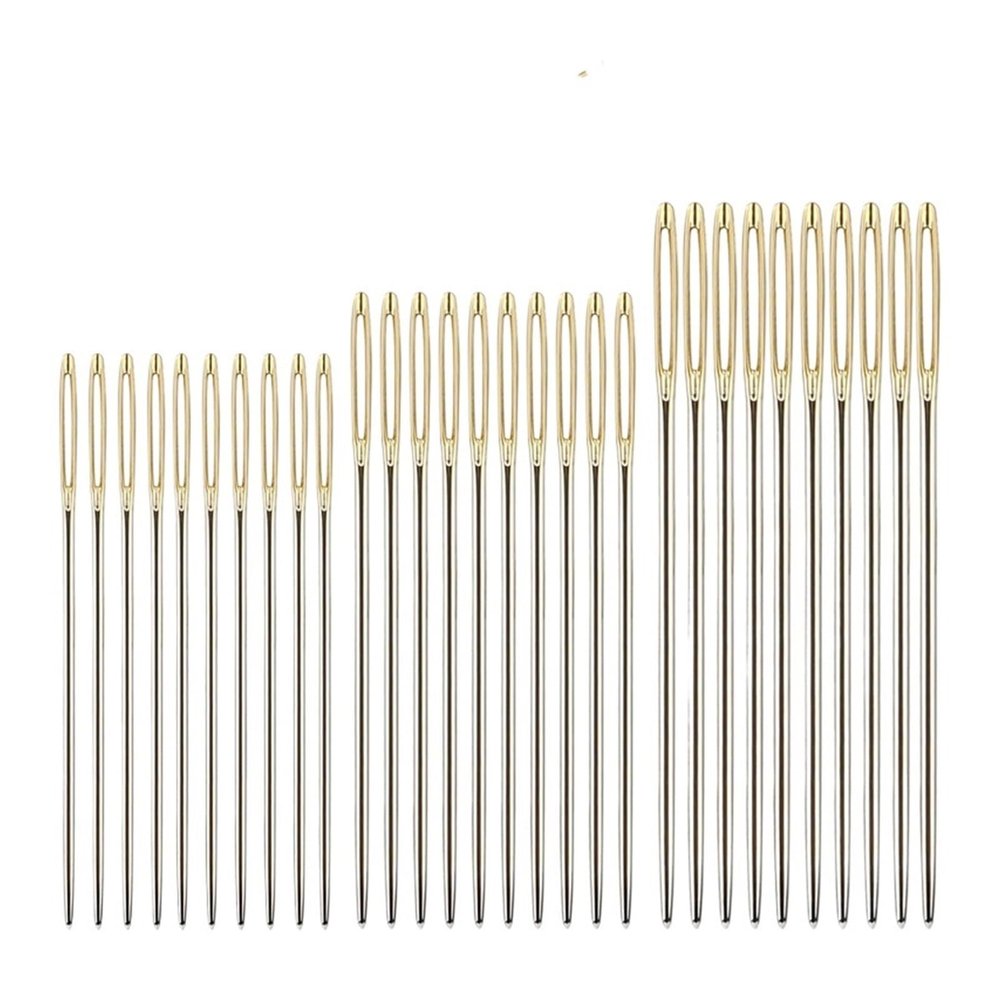 SBTRKT 100pcs 22# 24# 26# Cross Stitch Knitting Needle Large Eye Blunt Sewing Embroidery Needles DIY Craft Sewing Accessories (Color : 24Number 100pcs)
