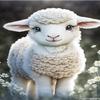ZKOPAVS Diamond Painting By Number Kits White Lamb for Adults Full Drill Rhinestone with Arts Craft Decor 12x18 Inch view 1
