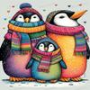 RMSGOZO 5D Cute Penguin Family Diamond Painting Kits - Cartoon Animal Diamond Painting, Full Round Diamond Art Kits for Adults and Adultss, for Wall Decor & Farm Decor Gifts (8 X 12 Inch) view 1