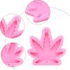 Honbay 3PCS Silicone Maple Leaf Molds Fall Leaves Shaped Keychain Molds Hollow Leaf Shaped Earring Molds Chocolate Candy Clay Moulds and 12PCS Key Rings with Chain for Baking Backpack Purse Decoration view 3