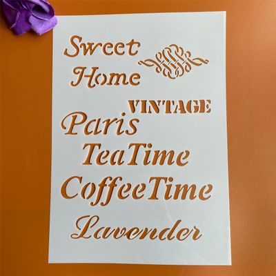 Reusable Stencils for Painting on Wood,A4 29x21cm Sweet Drawing Stencil Templates for Scrapbooking Art Supplies Wall Dcor