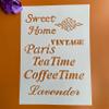 Reusable Stencils for Painting on Wood,A4 29x21cm Sweet Drawing Stencil Templates for Scrapbooking Art Supplies Wall Dcor view 1