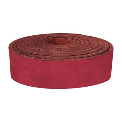 ELW 9-10 oz (3.6-4mm) Latigo Leather Belt Grade Straps & Strips | Size: 1.5"x60" (3.8x152cm) | Red | Full Grain Cowhide, Heavy Duty Holsters, Sheathes, Harness, Saddle, Guitar Straps, DIY Crafts