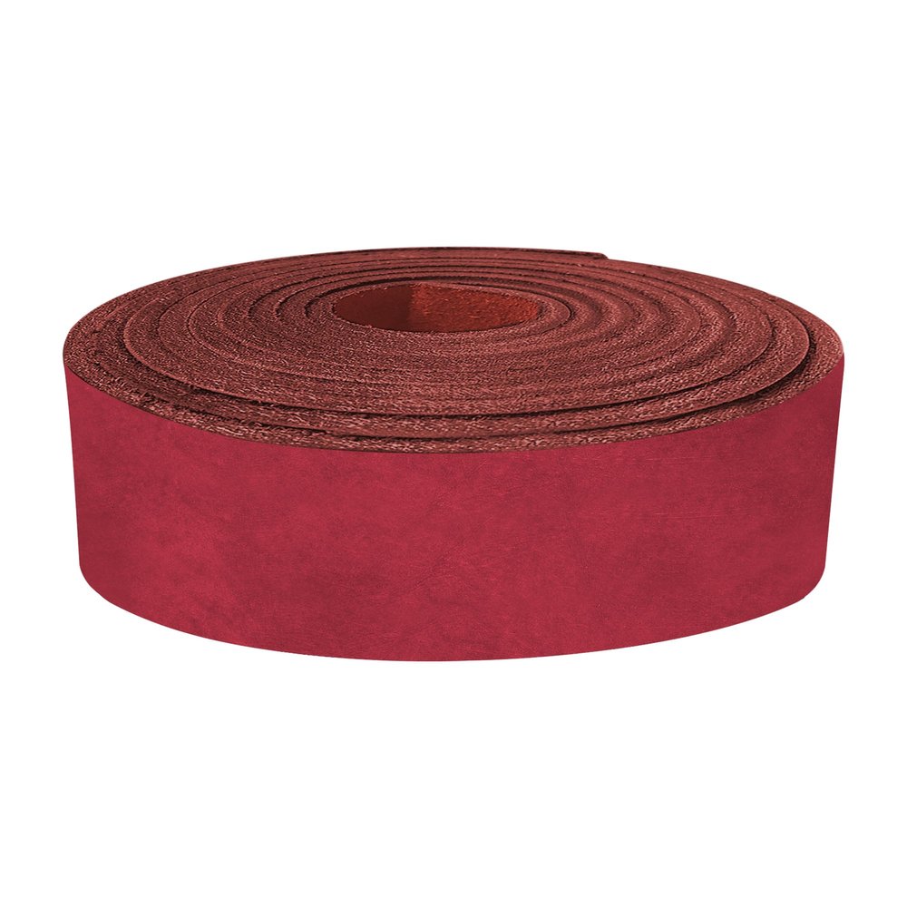 ELW 9-10 oz (3.6-4mm) Latigo Leather Belt Grade Straps & Strips | Size: 1.5"x60" (3.8x152cm) | Red | Full Grain Cowhide, Heavy Duty Holsters, Sheathes, Harness, Saddle, Guitar Straps, DIY Crafts
