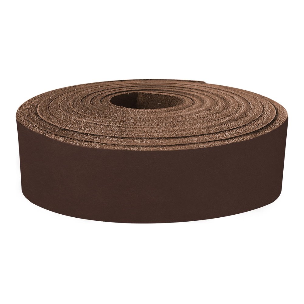 ELW 9-10 oz (3.6-4mm) Latigo Leather Belt Grade Straps & Strips | Size: 0.5"x60" (1.3x152cm) | Chocolate Brown | Full Grain Cowhide, Heavy Duty Holsters, Sheathes, Saddle, Straps, DIY Crafts