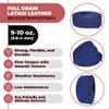 ELW 9-10 oz (3.6-4mm) Latigo Leather Belt Grade Straps & Strips | Size: 3.5"x84" (8.9x213cm) | Blue | Full Grain Cowhide, Heavy Duty Holsters, Sheathes, Harness, Saddle, Guitar Straps, DIY Crafts view 2