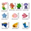 Honbay 40PCS Ocean Animal Theme Flatback Slime Charms Mermaid Fish Coral Shells Whale Starfish Resin Cabochons for Hair Clips Scrapbooking Phonecase Craft Making (10 Styles) view 2