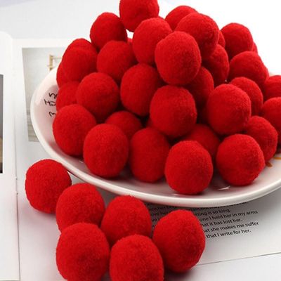GIOTEL 8/10/15/20/25/30mm 30-300Pcs Pompom Ball Suitable for DIY Creative Crafts Sewing Decor (Color : 1 red, Size : 20mm 80Pcs)