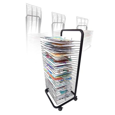 XLTFUC Drying Rack, Mobile Drying Rack, Art Use, Drying Easel Art Studio, Educational Product Drying Rack, Space-Saving Shelf