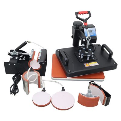 INTSUPERMAI 6in1 Heat Press, 12 X 15 Inch for T-Shirts, Multi-Function Sublimation Heat Transfer Machine with Plate Cap Mug Set Automatic Constant Temperature and Countdown