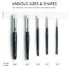 ARTIFY Drybrush Set of 5 Sizes: Expert Series Dry Brush for Effortless Miniature, Model, Ceramics Painting - Hobby Detail Small Acrylic Oil Paint Brushes for Tabletop & Wargames Miniatures view 2