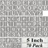 5 Inch Alphabet Letter Stencils for Painting - 70 Pack Letter and Number Stencil Templates with Signs for Painting on Wood, Reusable Alphabet and Numbers Stencils for Chalkboard Wood Signs & Wall Art view 1
