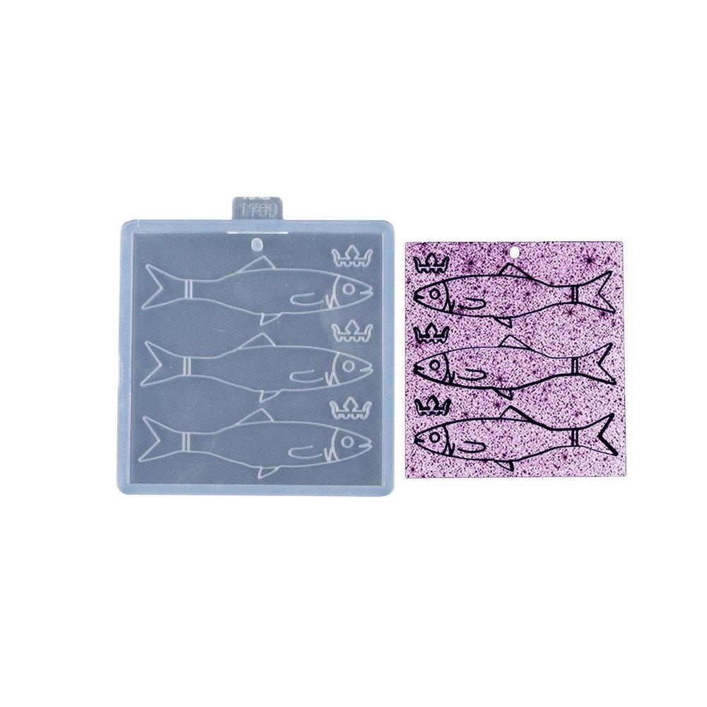 Cute Fish Silicone Mold Epoxy Resin Crafting Mold for DIY Key Chain, Charms, Pendant, Necklace, Jewelry Making, Chocolate Candy Mold for Cake Decoration