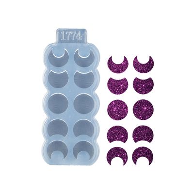 Mini Moon and Round Shape Earring Molds Small Resin Mold Silicone Mold for DIY Earrings, Ear Studs, Pendant, Jewelry Making Crafts, Chocolate Mold for Cake Candy