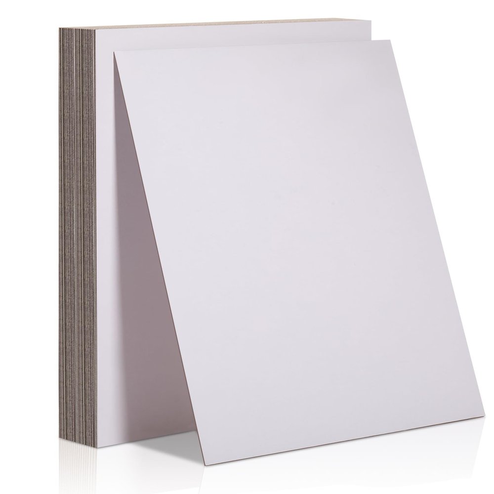 20 Pcs Book Board, Binders Board Chipboard Designer Bookboard Kraft Heavy Duty Chipboard Sheets Bookbinding Supplies for Book Binding Cover (White,7 x 5 Inch 50pt)